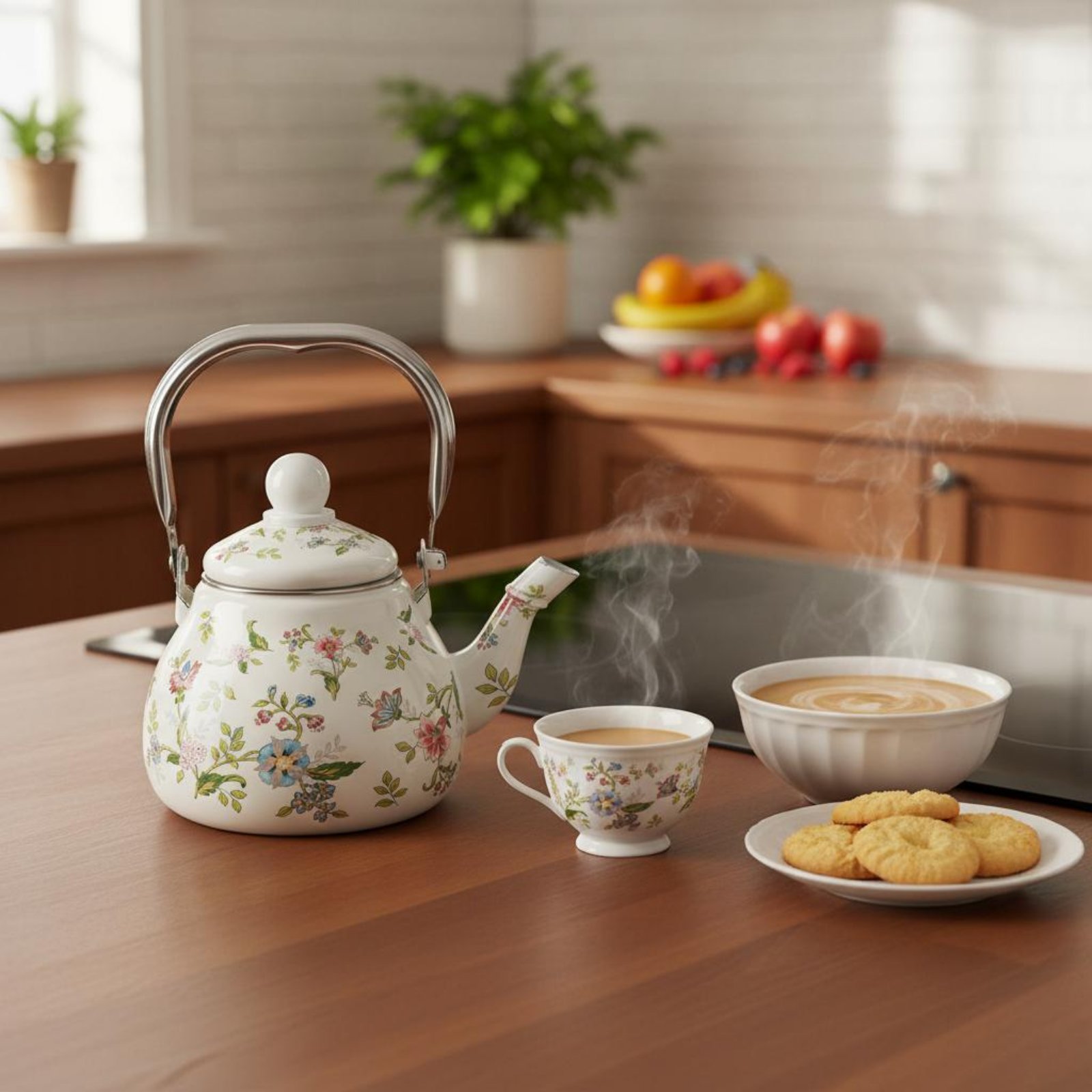 Cast Iron Teapot - Teko Teh Enamel Aman untuk Kompor