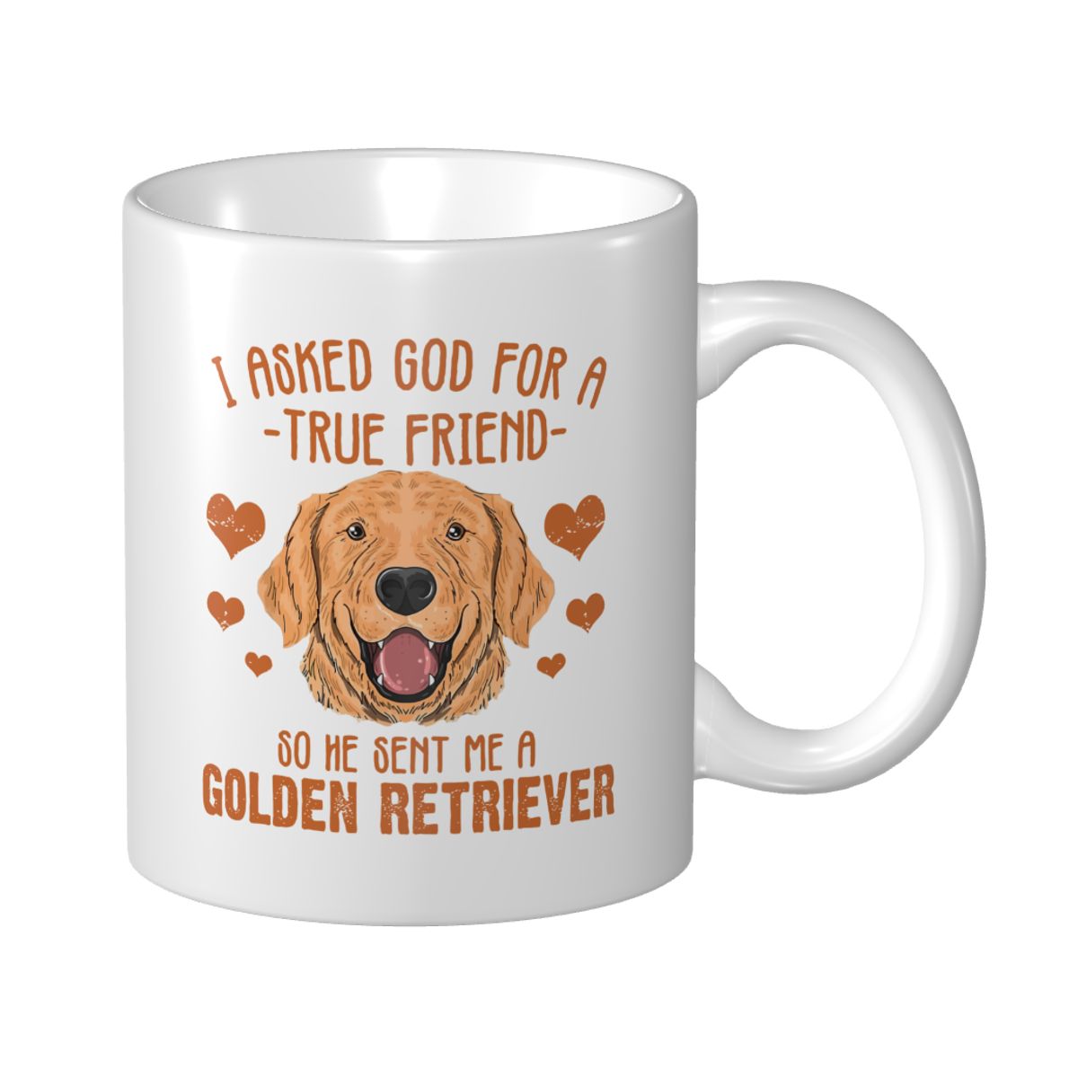 Coffee Tea You And Me - Mug Cangkir Mark Kemeja Golden Retriever