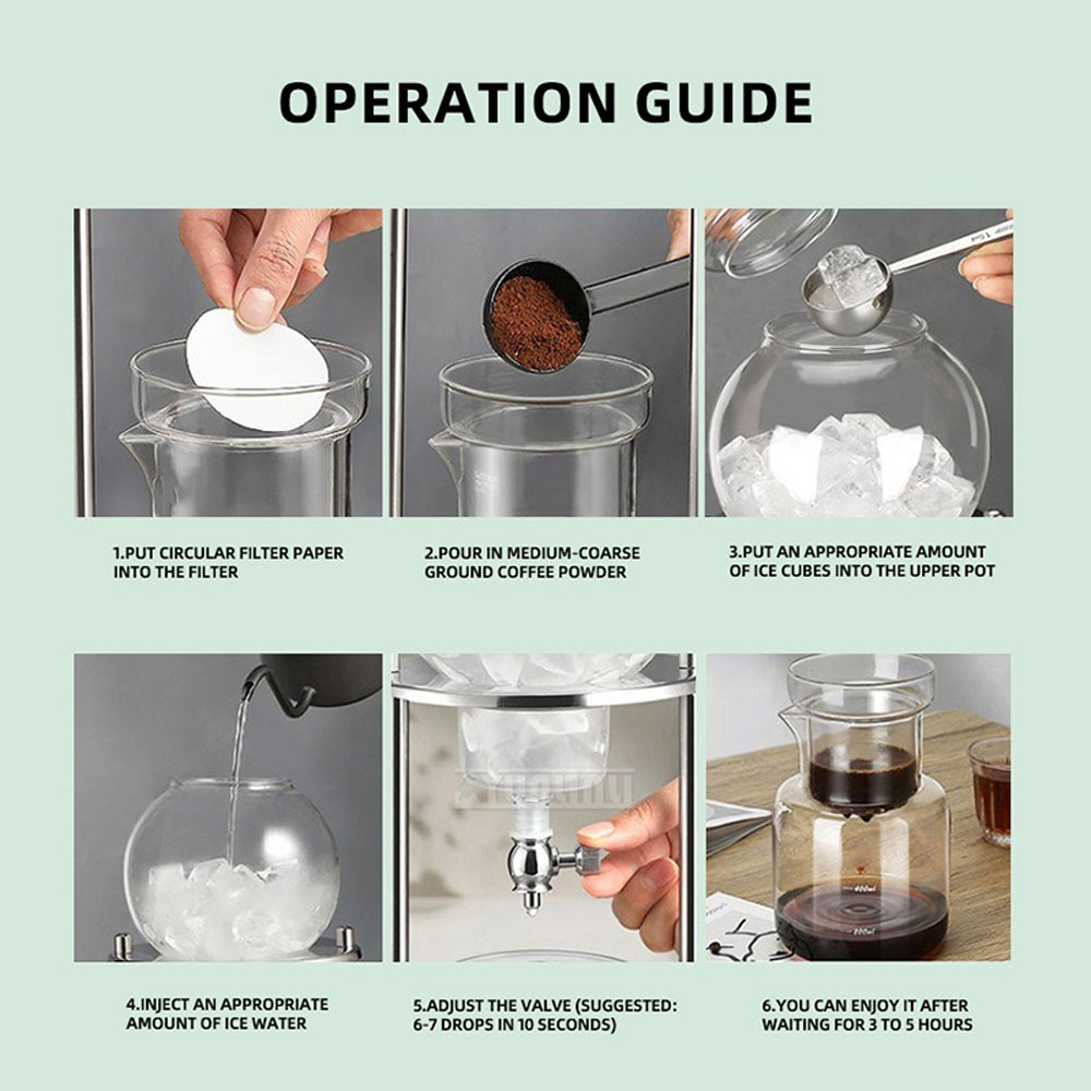 Coffee Tea Brew - 1000ml Pot Kopi Seduh Manual Kaca,