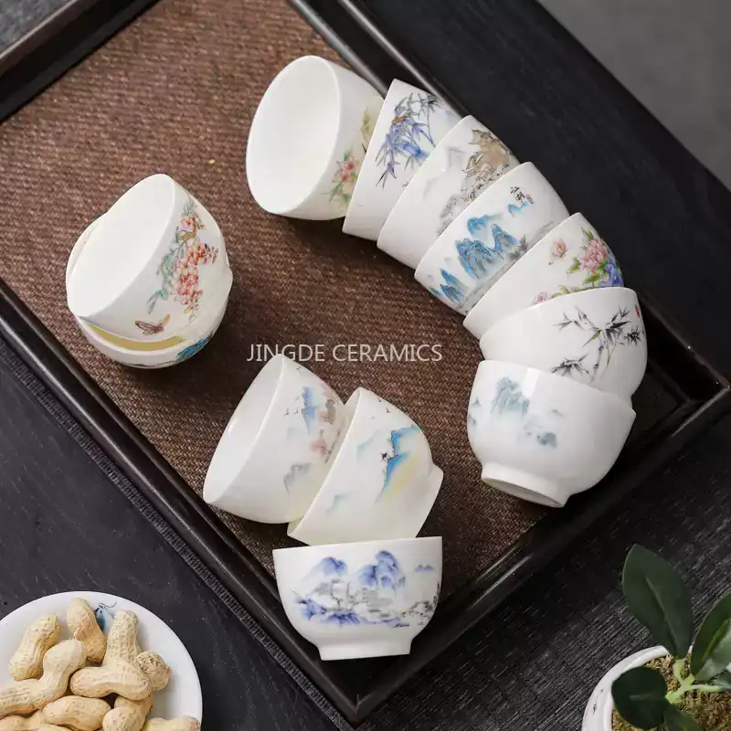 Coffee Tea Set Up - 4 Buah Cangkir Teh Mini Keramik,