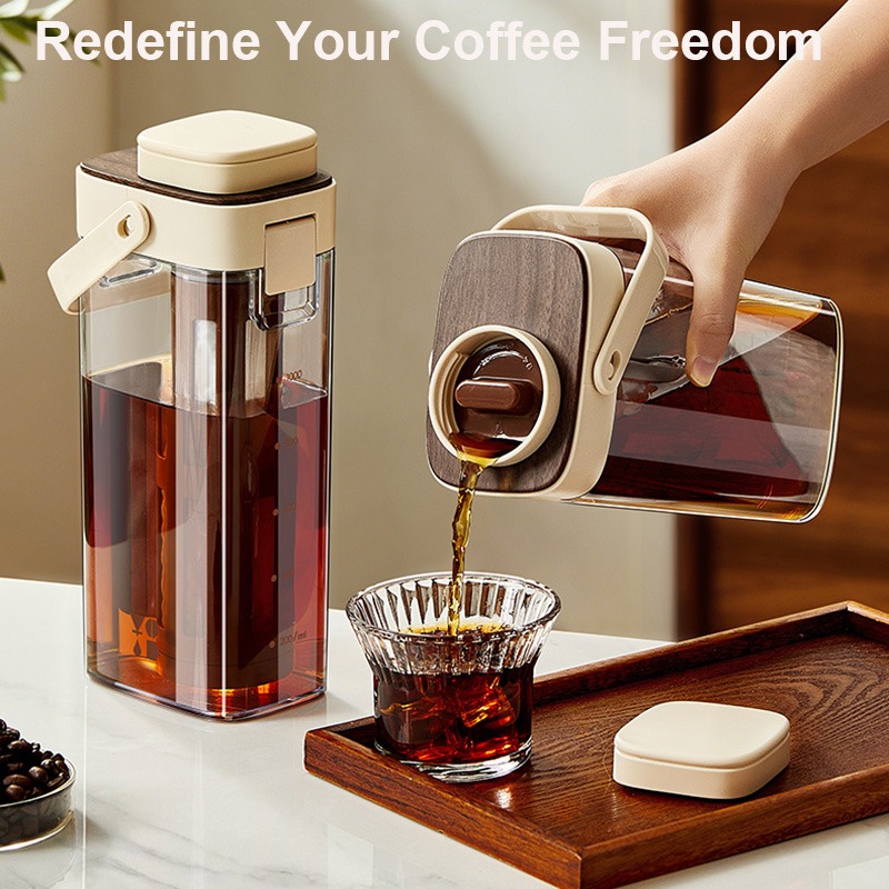 Coffee Tea Brew - Pembuat Kopi Dingin Anti Bocor, Wadah