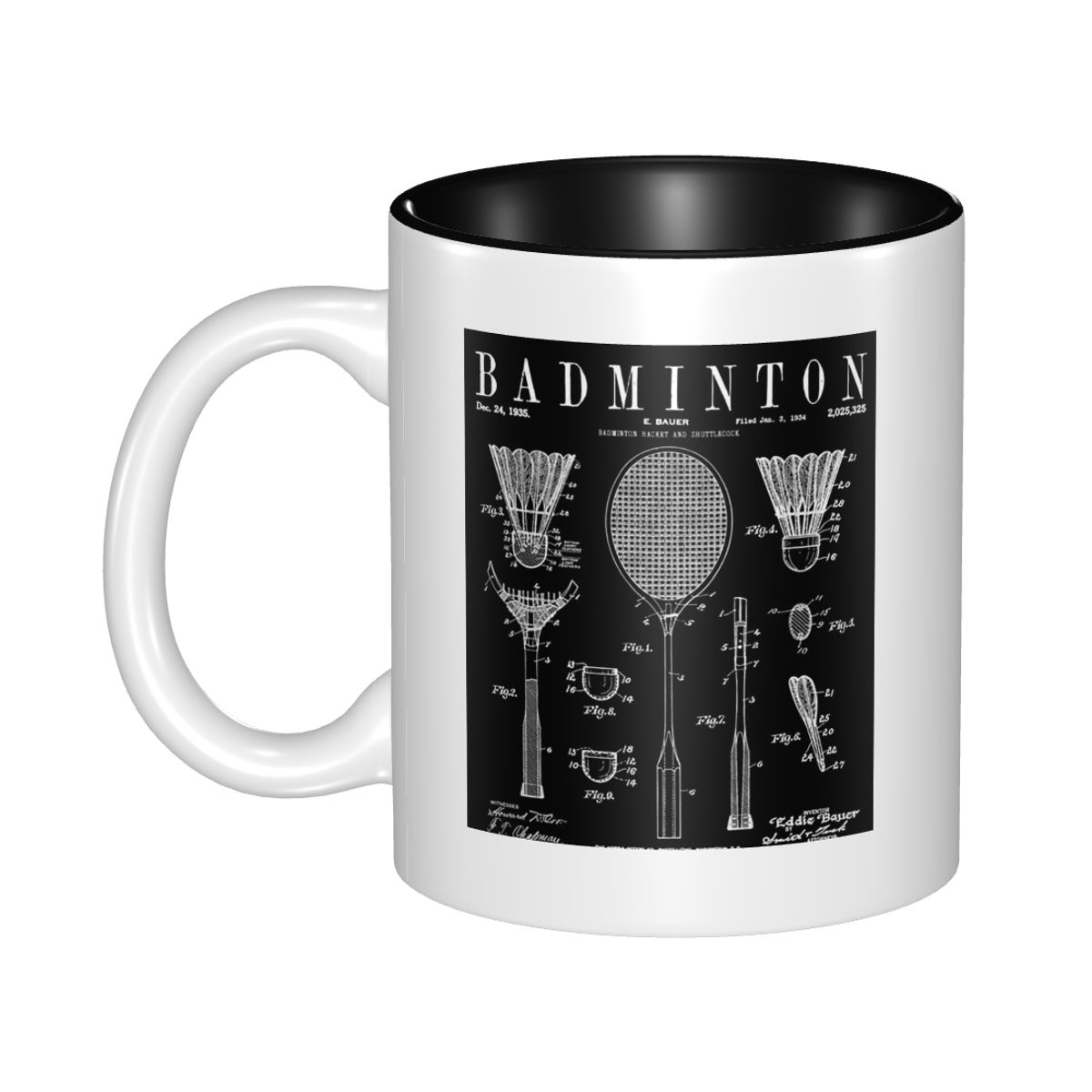 Coffee Tea Drawing - Mug Cetak Gambar Paten Antik Bulu