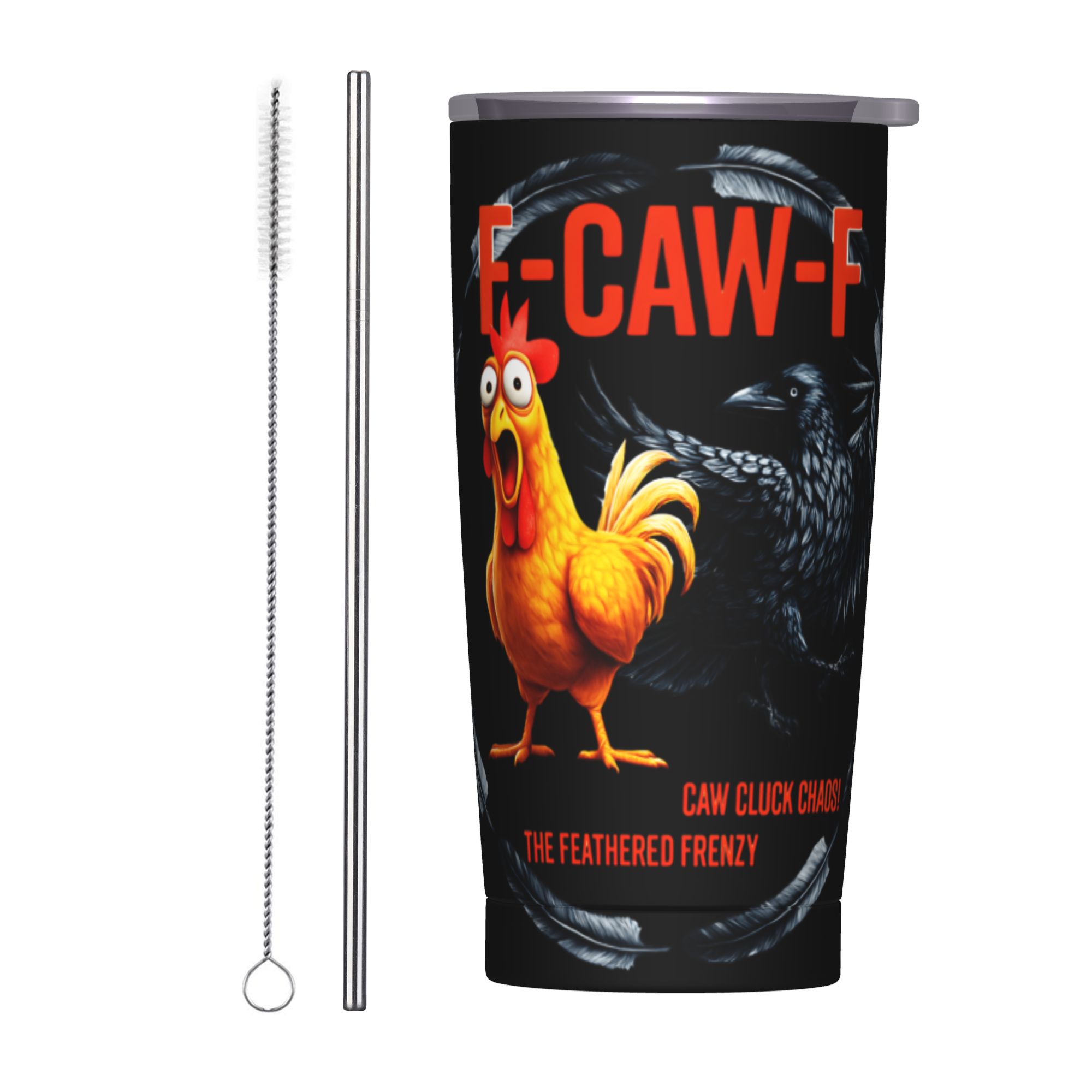 Double Wall Mug - Tumbler Terisolasi F-Caw-F Chicken FCAWF dengan