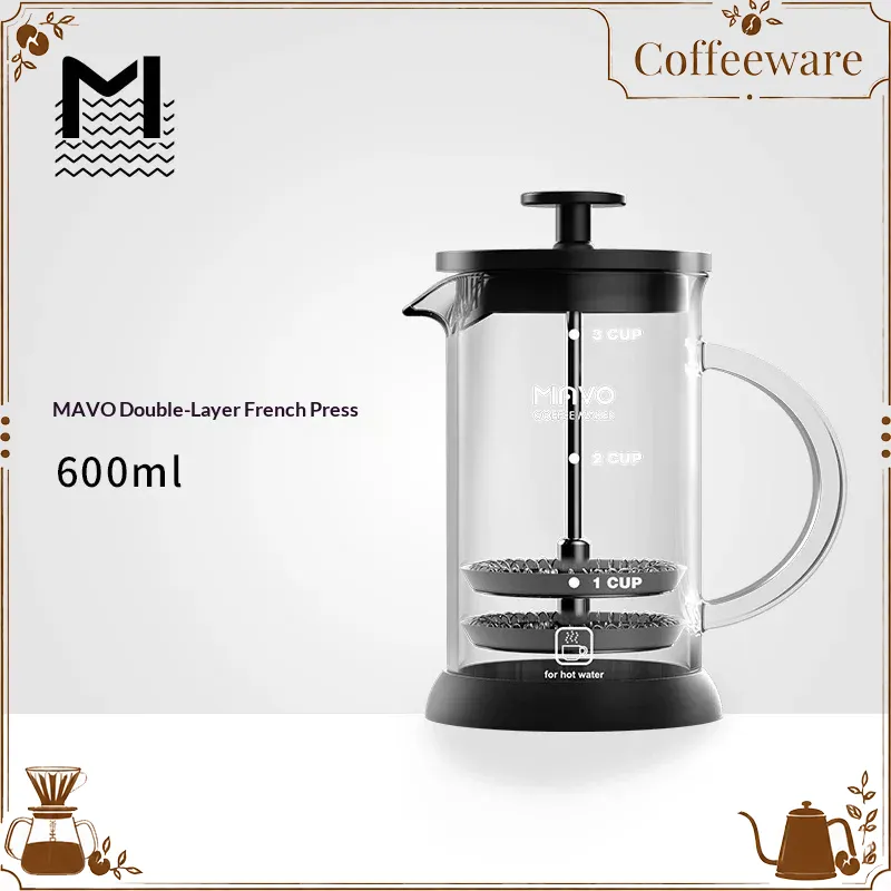 Coffee Tea Brew - MAVO French Press Coffee Maker Double