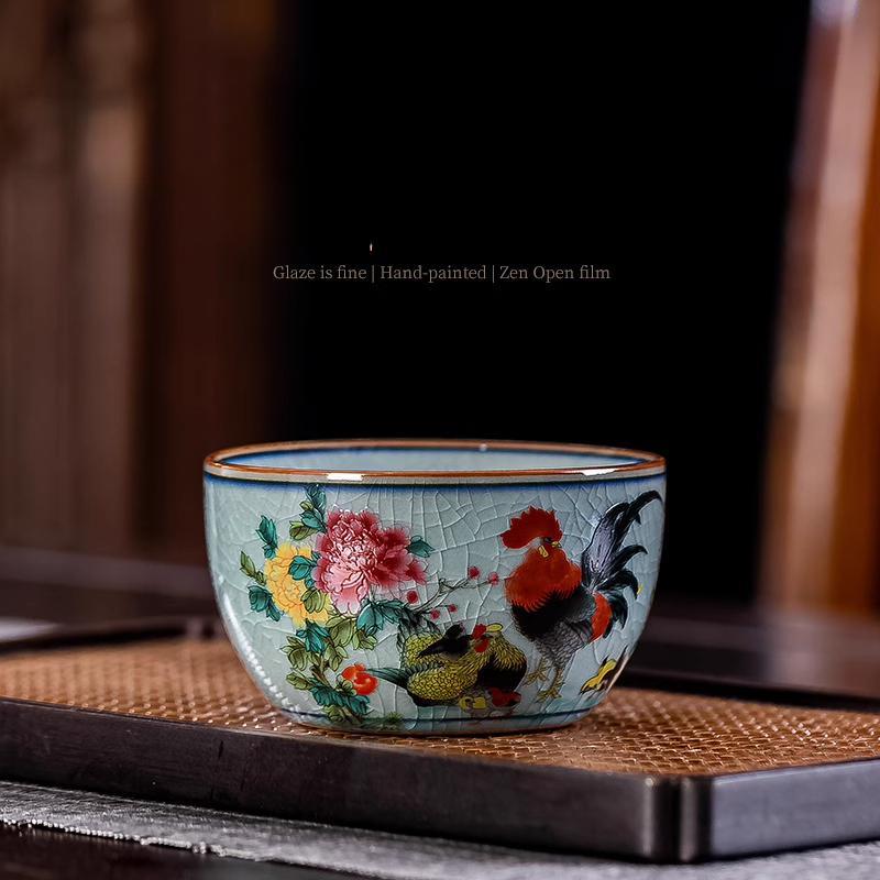 Coffee Tea Set Up - 100Ml/160Ml Cangkir Utama Pola Ayam Retro