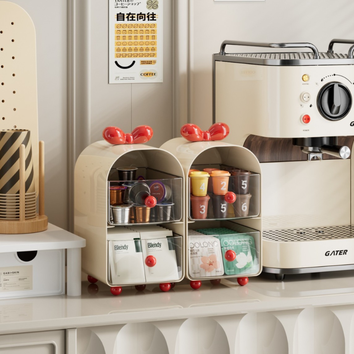 Coffee Tea Bags - Organizer Kapsul Kopi Creamy, Kotak Penyimpanan