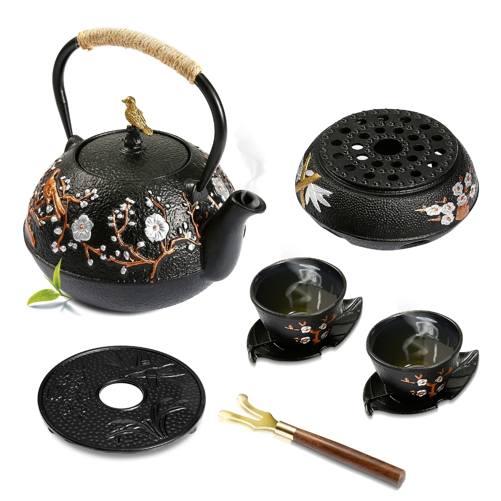 Cast Iron Teapot - Set Teko Besi Cor dengan Kompor