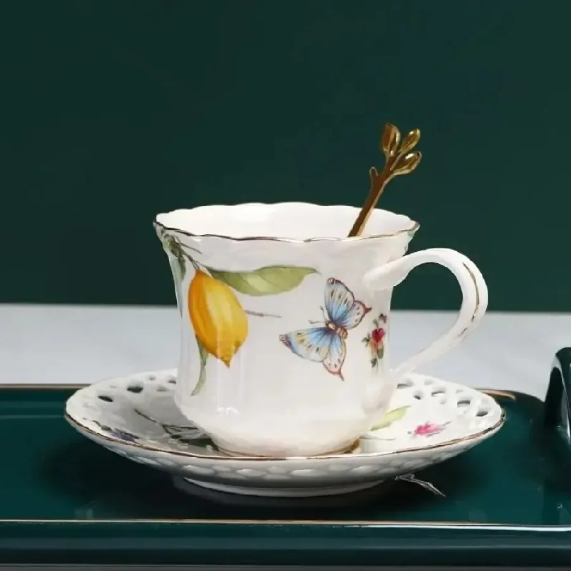 Best Tea Coffee - Set Cangkir Teh Gaya Eropa, Cangkir