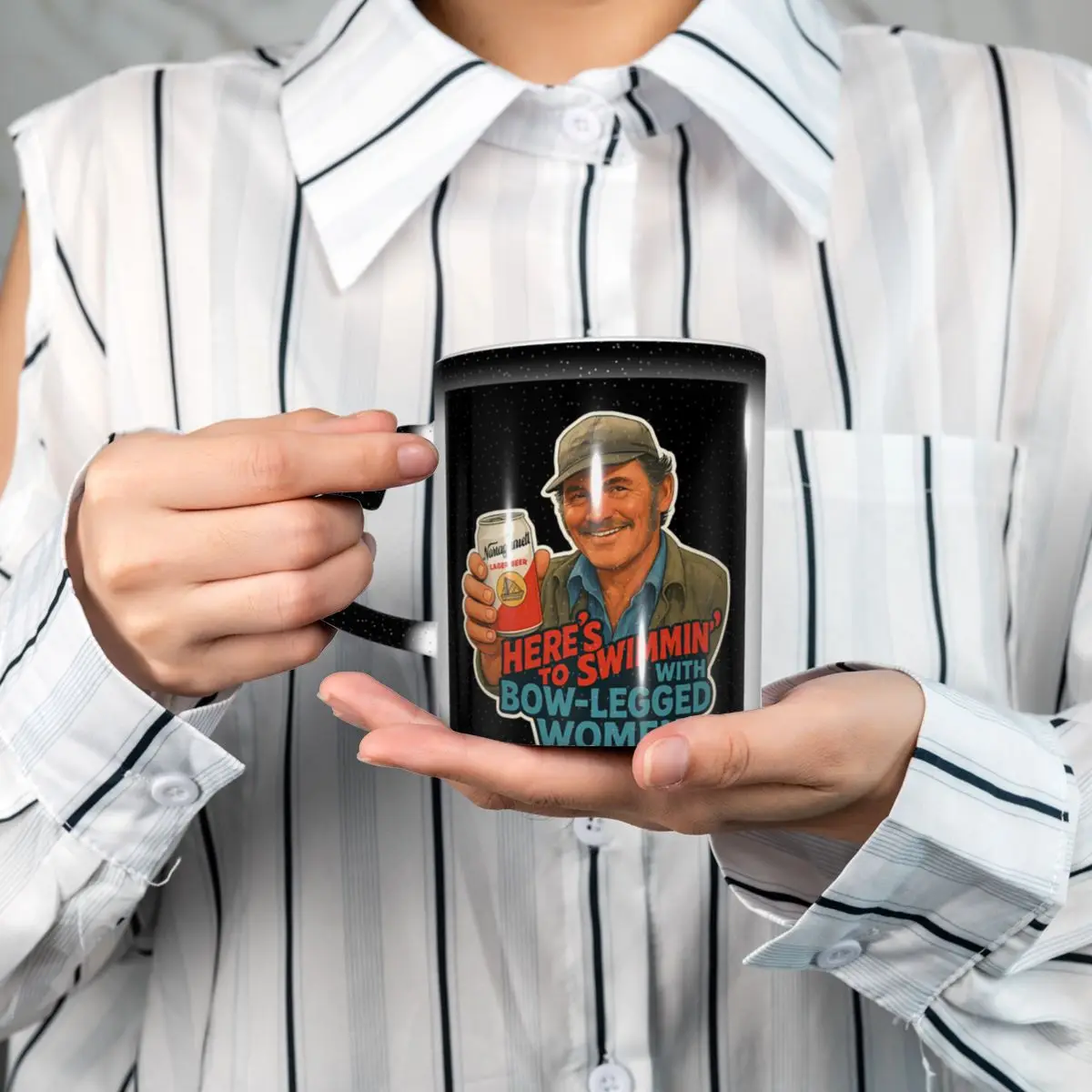 Coffee And Tea Quotes Funny - Heres To Swimmin Quint Jaws Movie