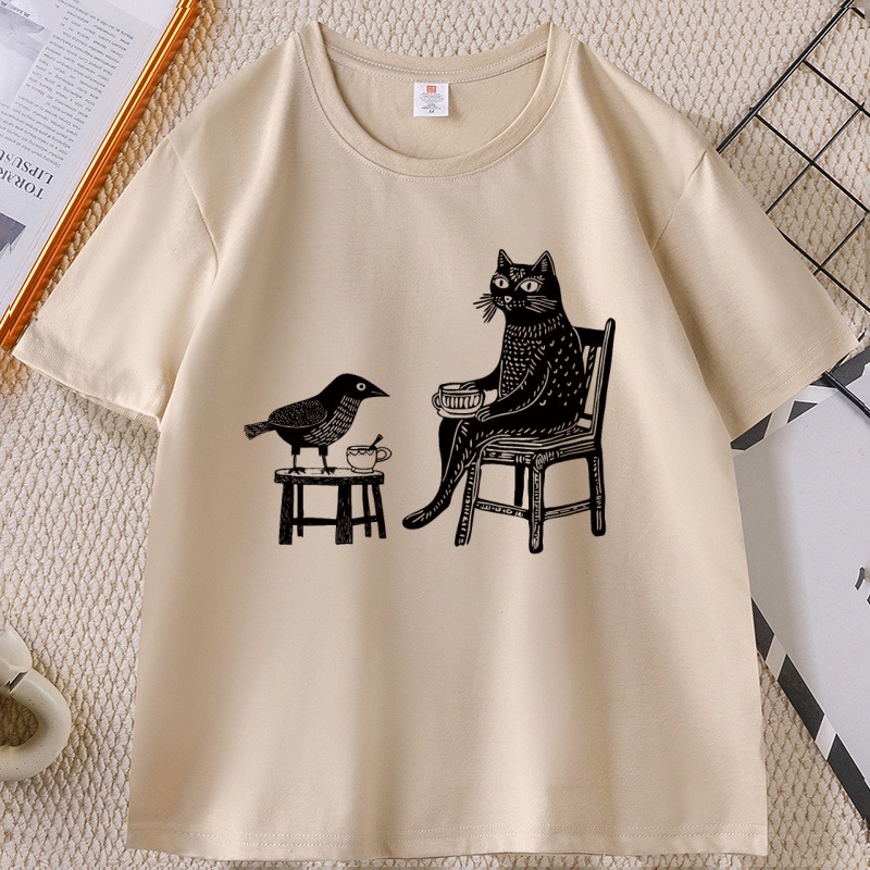 Coffee Tea Drawing - Kaos Grafis Kopi dan Teh Bersama