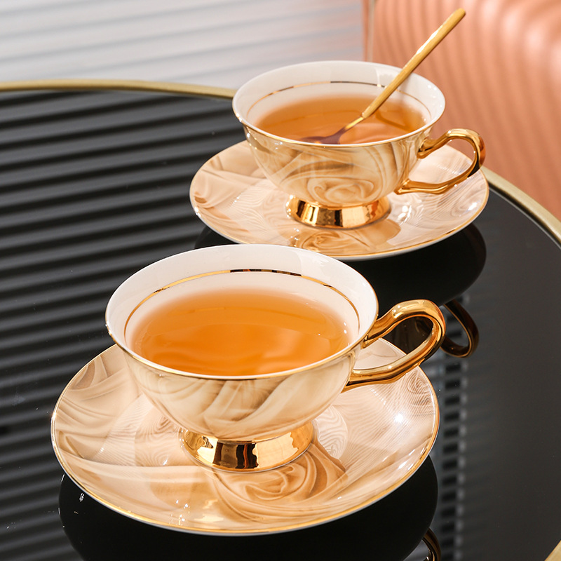 Coffee Tea Gift Set - Set Piring Cangkir Kopi Tiongkok Tulang