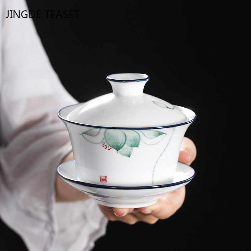 Coffee Tea Set Up - Cina Retro Yang Dilukis dengan Tangan