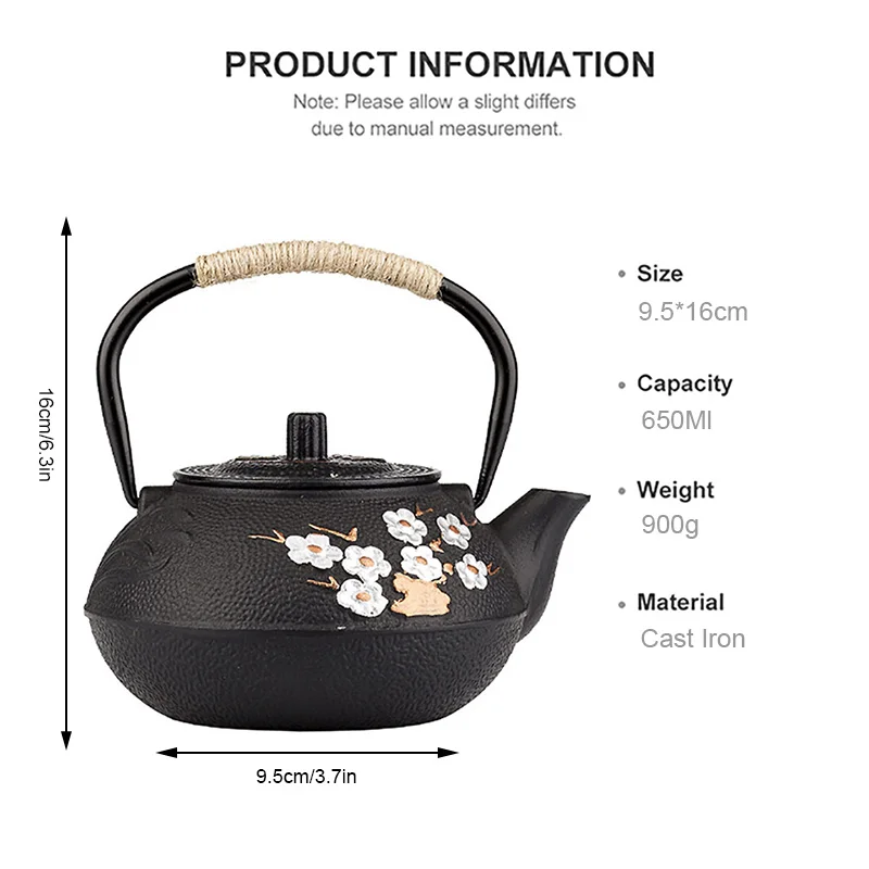 Botol Air Besi Cor Teko Pembua - Cast Iron Teapot ulasan dan harga