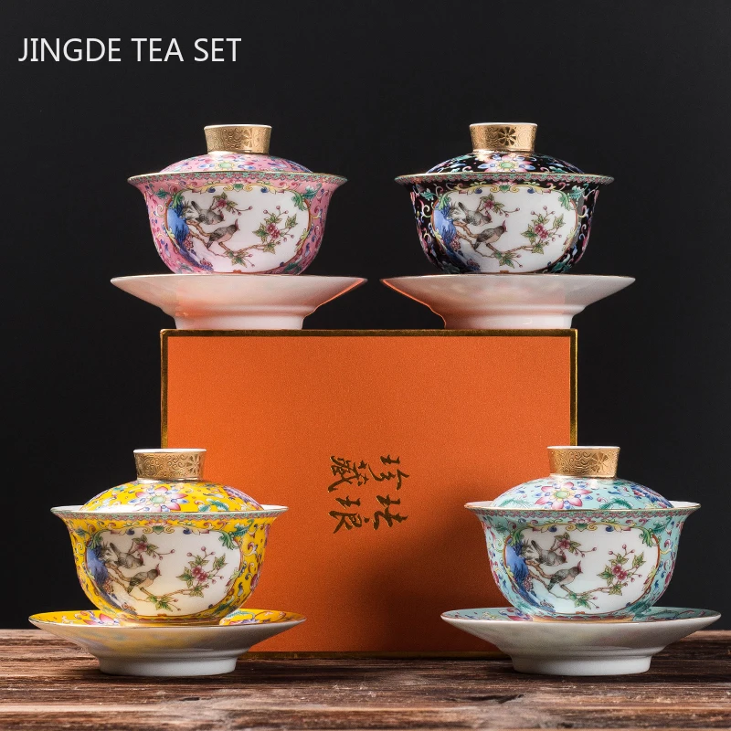 Jingdezhen Keramik Warna Ename - Coffee Tea Set Up ulasan dan harga