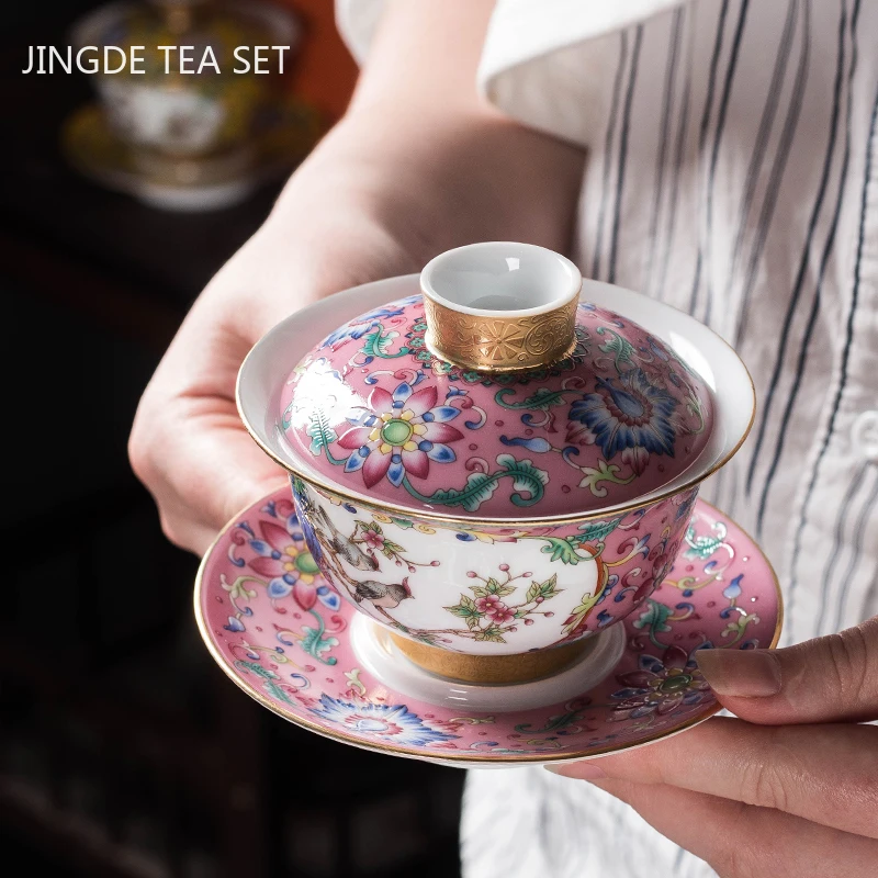 Jingdezhen Keramik Warna Ename - Coffee Tea Set Up ulasan dan harga