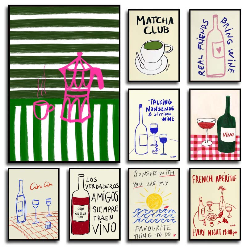 Gambar Warna-warni Seni Abstra - Coffee Tea Drawing ulasan dan harga