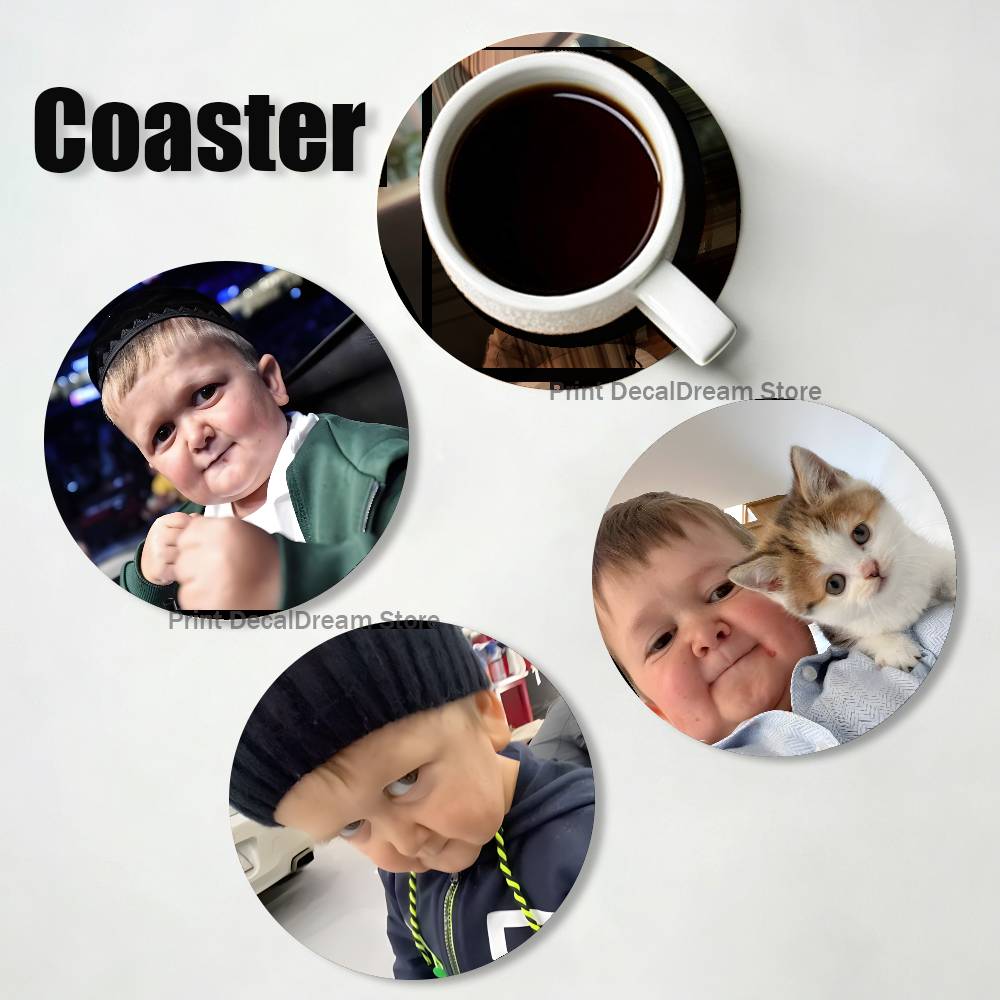 Set Coaster Kayu Meme Hasbulla - Coffee Tea Gift Set ulasan dan harga