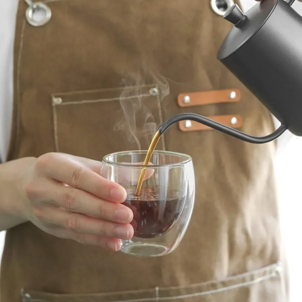 6 buah cangkir kopi kaca dindi - Double Wall Mug ulasan dan harga