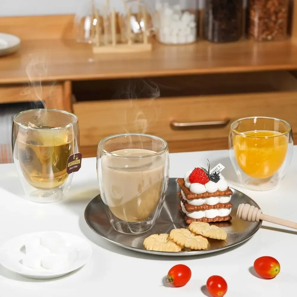 6 buah cangkir kopi kaca dindi - Double Wall Mug ulasan dan harga