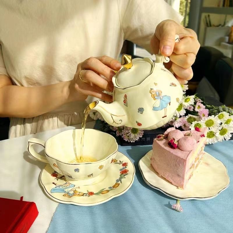 Set Teh dan Kopi Keramik Alice - Best Tea Coffee ulasan dan harga