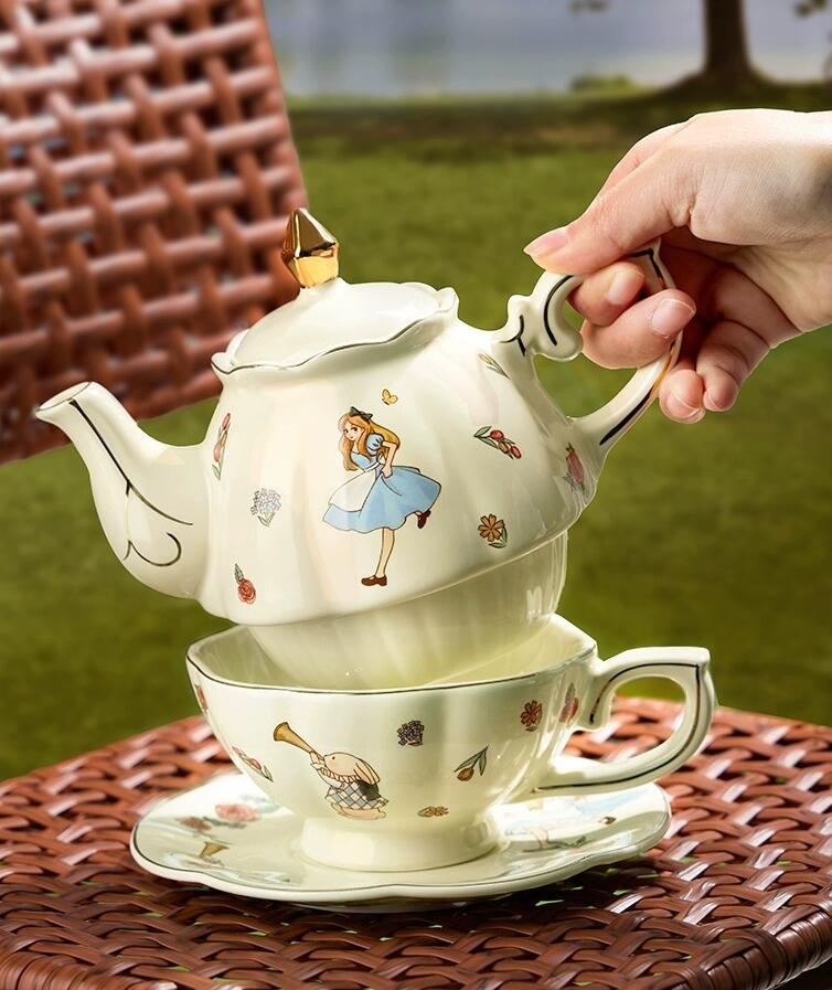 Set Teh dan Kopi Keramik Alice - Best Tea Coffee ulasan dan harga