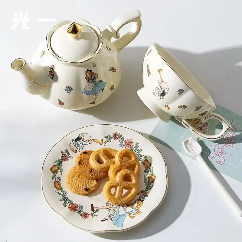 Set Teh dan Kopi Keramik Alice - Best Tea Coffee ulasan dan harga