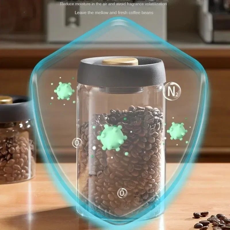 Stoples Kopi Vakum Manual Kaca - Coffee Tea Containers ulasan dan harga