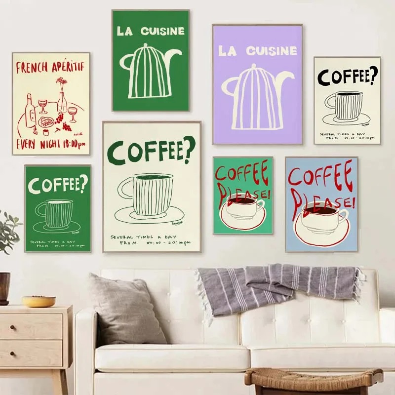 Gambar Warna-warni Seni Abstra - Coffee Tea Drawing ulasan dan harga