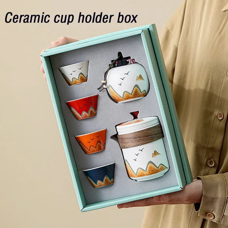 Kotak hadiah, cangkir teh kera - Coffee Tea Gift Set ulasan dan harga