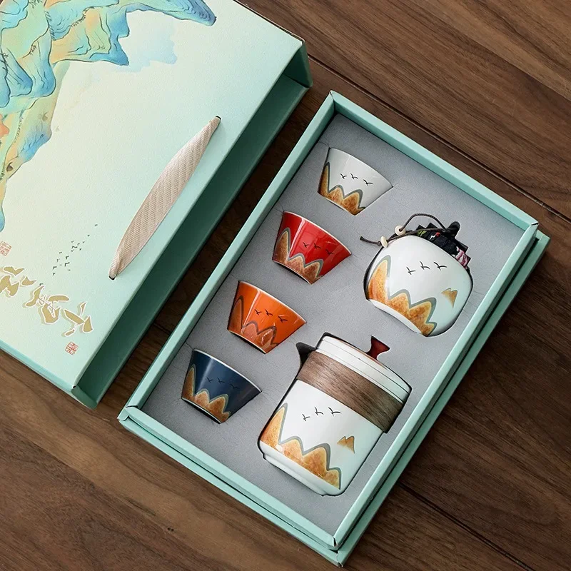 Kotak hadiah, cangkir teh kera - Coffee Tea Gift Set ulasan dan harga