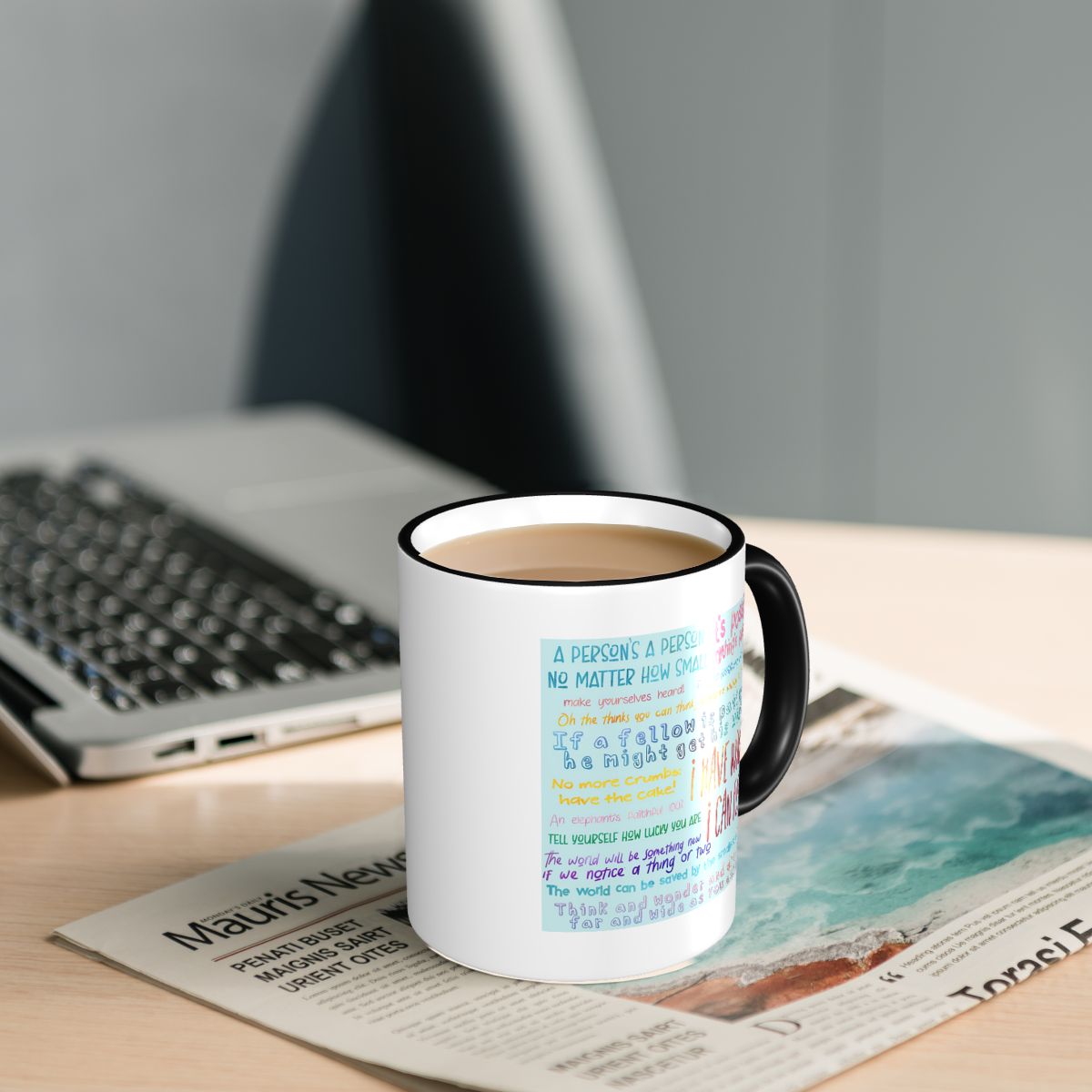 Set Mug Kutipan Seussical Lucu - Coffee And Tea Quotes Funny ulasan dan harga
