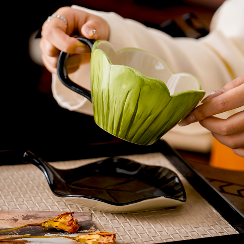 Set Piring Cangkir Kopi Yang D - Coffee Tea Leaf ulasan dan harga