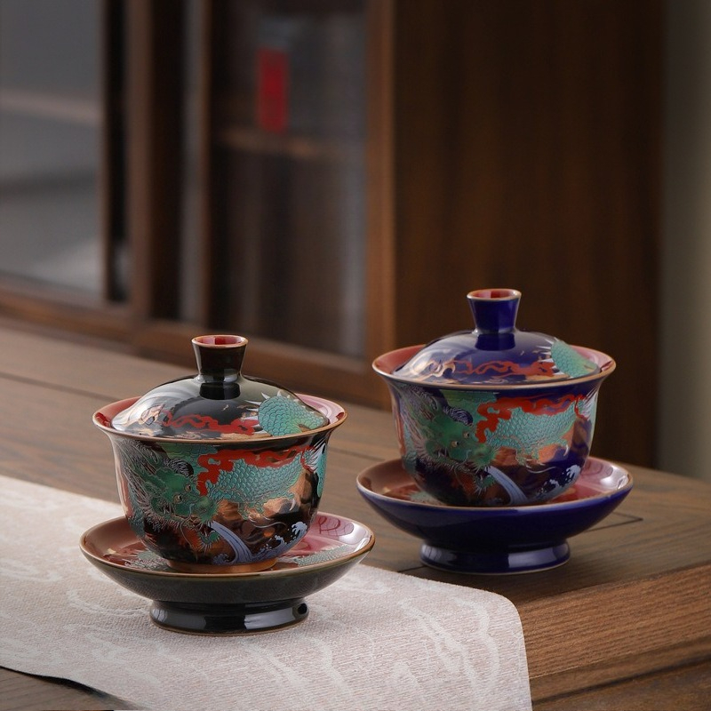Set Gaiwan Keramik Retro Kreat - Coffee Tea Set Up ulasan dan harga
