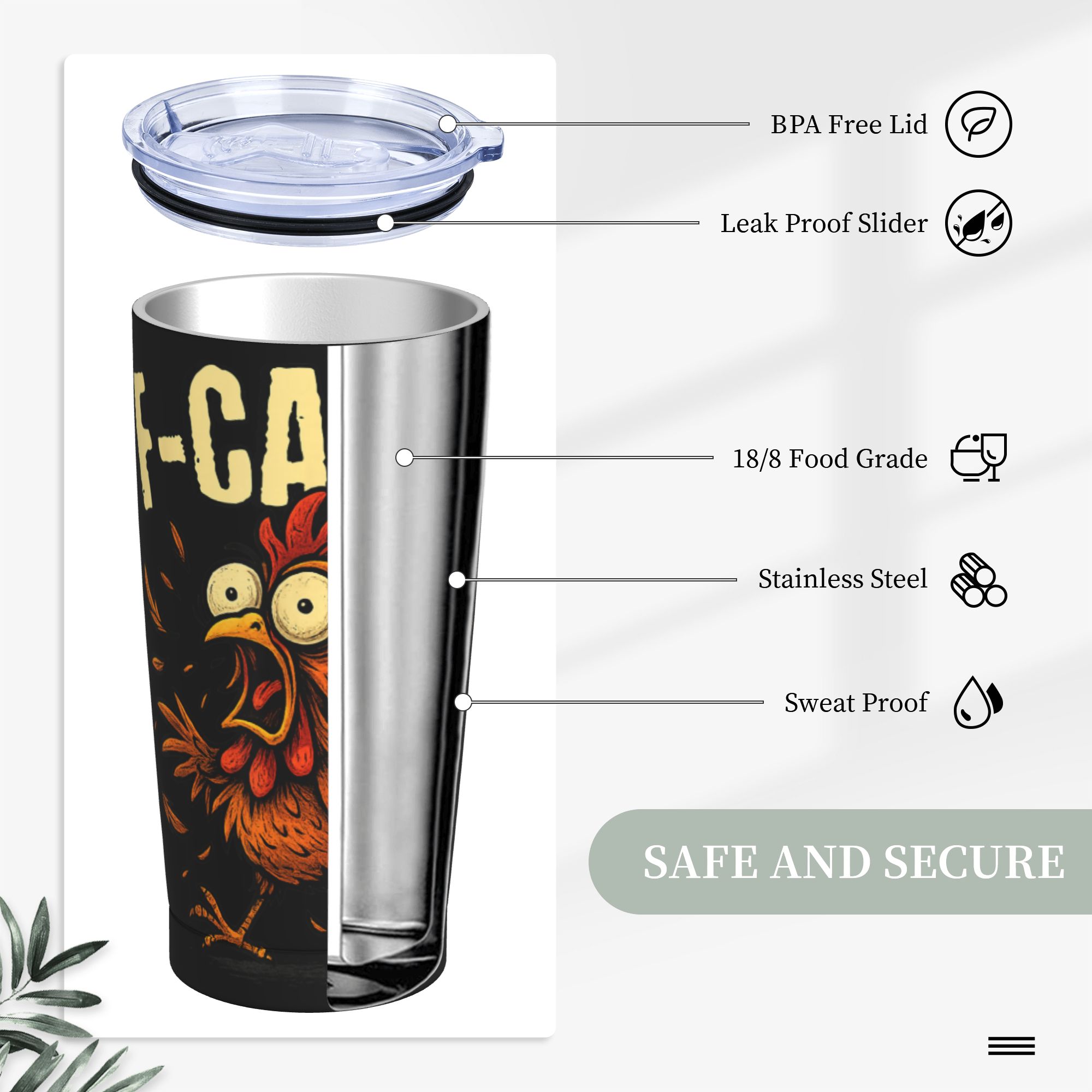 Mug Termal Vakum Isolasi FCAWF - Double Wall Mug ulasan dan harga