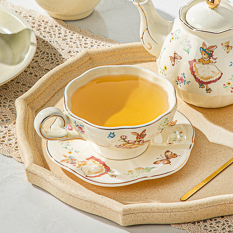 Cangkir dan Piring Kopi Retro  - Coffee Tea Gift Set ulasan dan harga