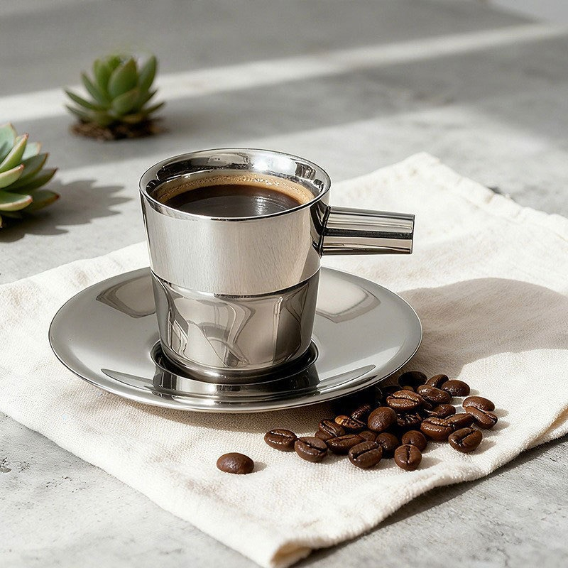 2 Pak Cangkir Kopi Stainless S - Double Wall Mug ulasan dan harga