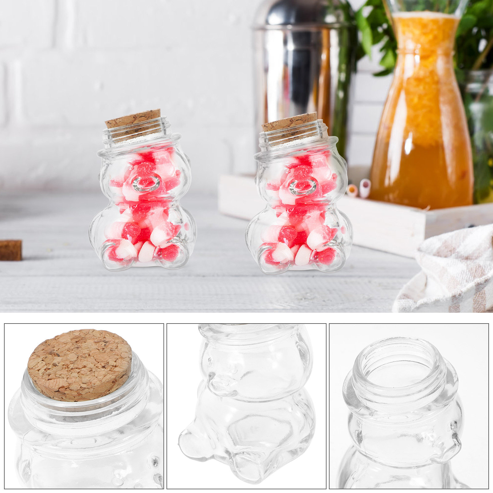 4 Buah Set Toples Permen Kaca  - Coffee Tea Containers ulasan dan harga