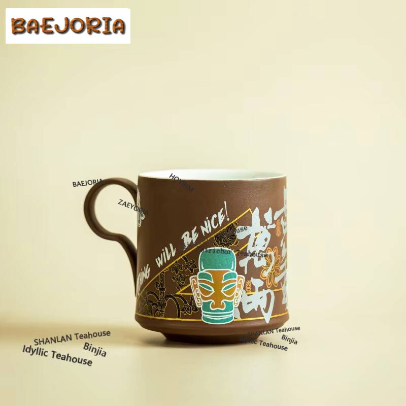 Sanxingdui Mug Kopi Kreatif Bu - Coffee Tea Drawing ulasan dan harga