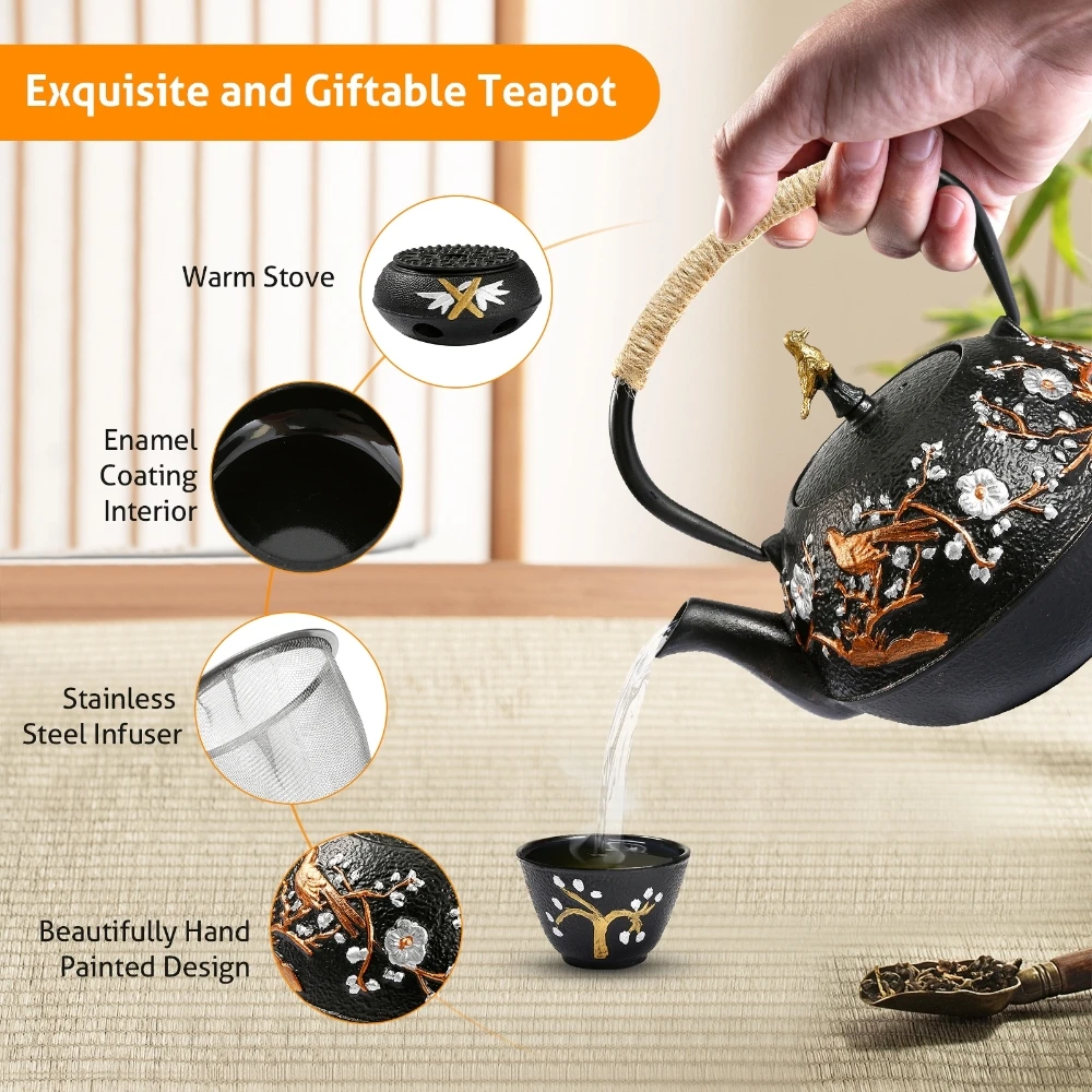 Set Teko Besi Cor dengan Kompo - Cast Iron Teapot ulasan dan harga