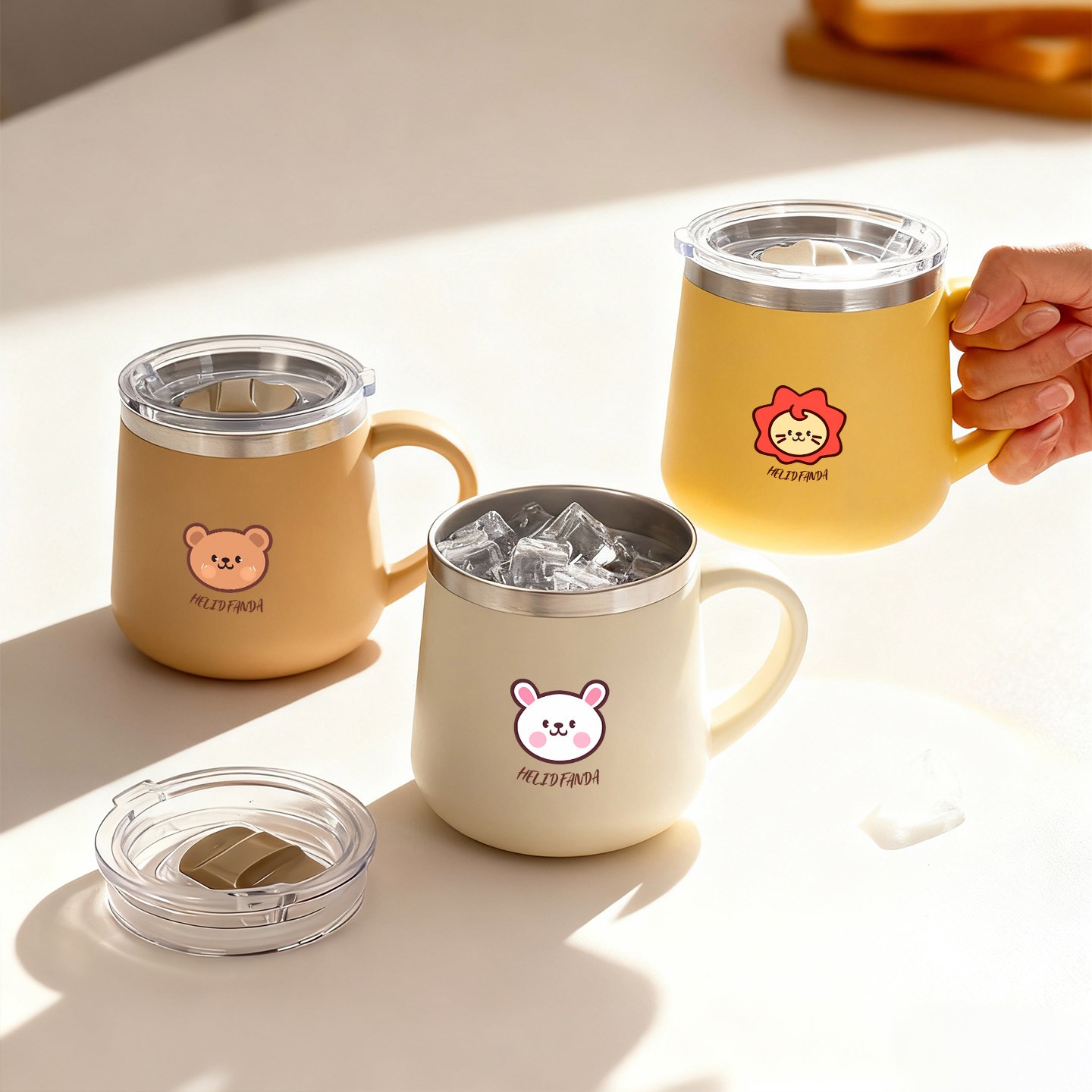 430ML Cangkir Kopi Kartun Baja - Double Wall Mug ulasan dan harga