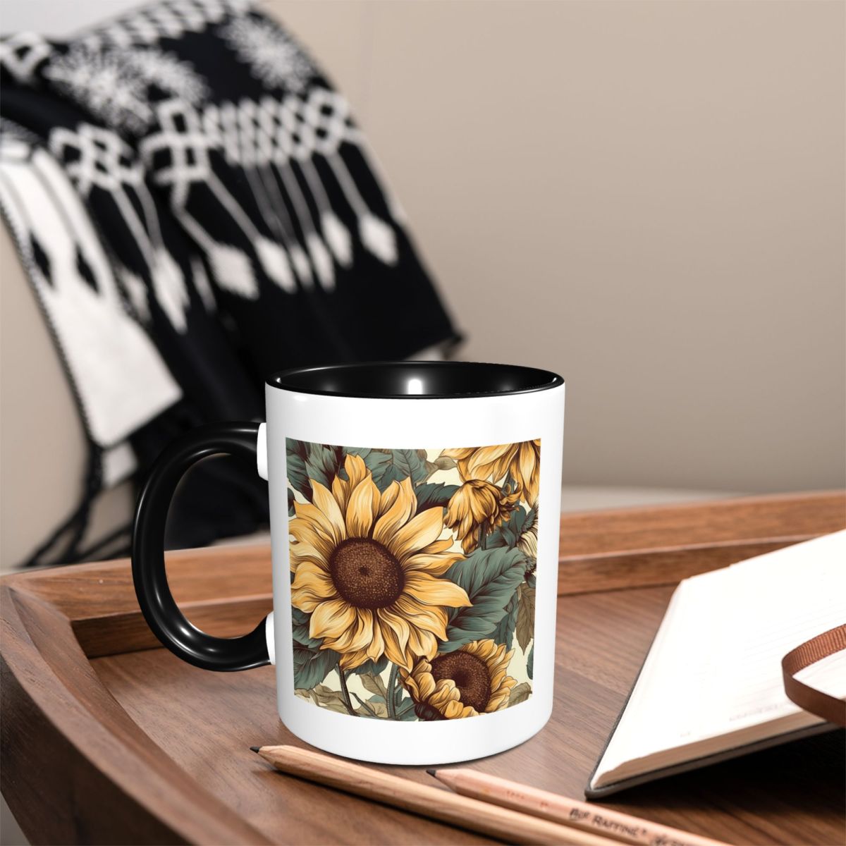 Mug Gambar Botani Vintage Clus - Coffee Tea Drawing ulasan dan harga