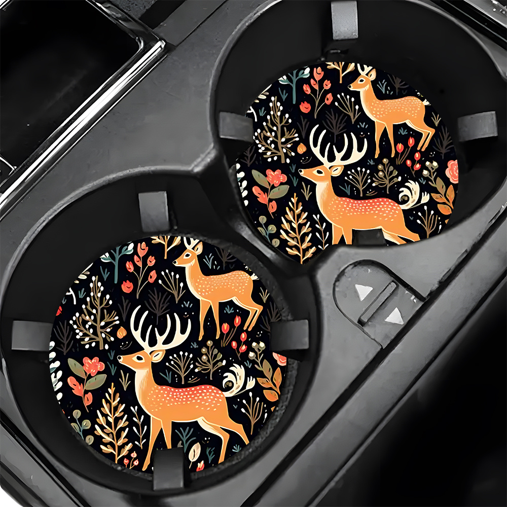 2 Tatakan Gelas Mobil Motif Ru - Coffee Tea Etc ulasan dan harga