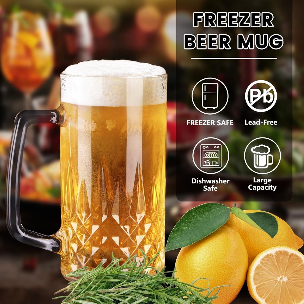 Set 4 Mug Kaca Tebal 20 oz, St - Coffee Tea Gift Set ulasan dan harga
