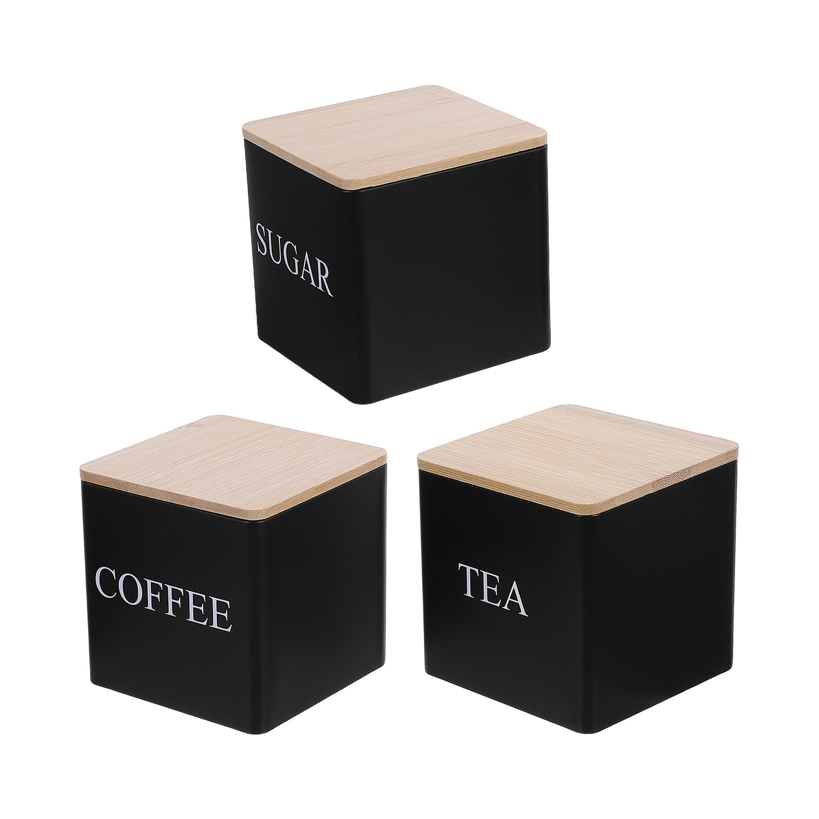 3Pcs Set Wadah Teh Kopi Gula L - Coffee Tea Containers ulasan dan harga