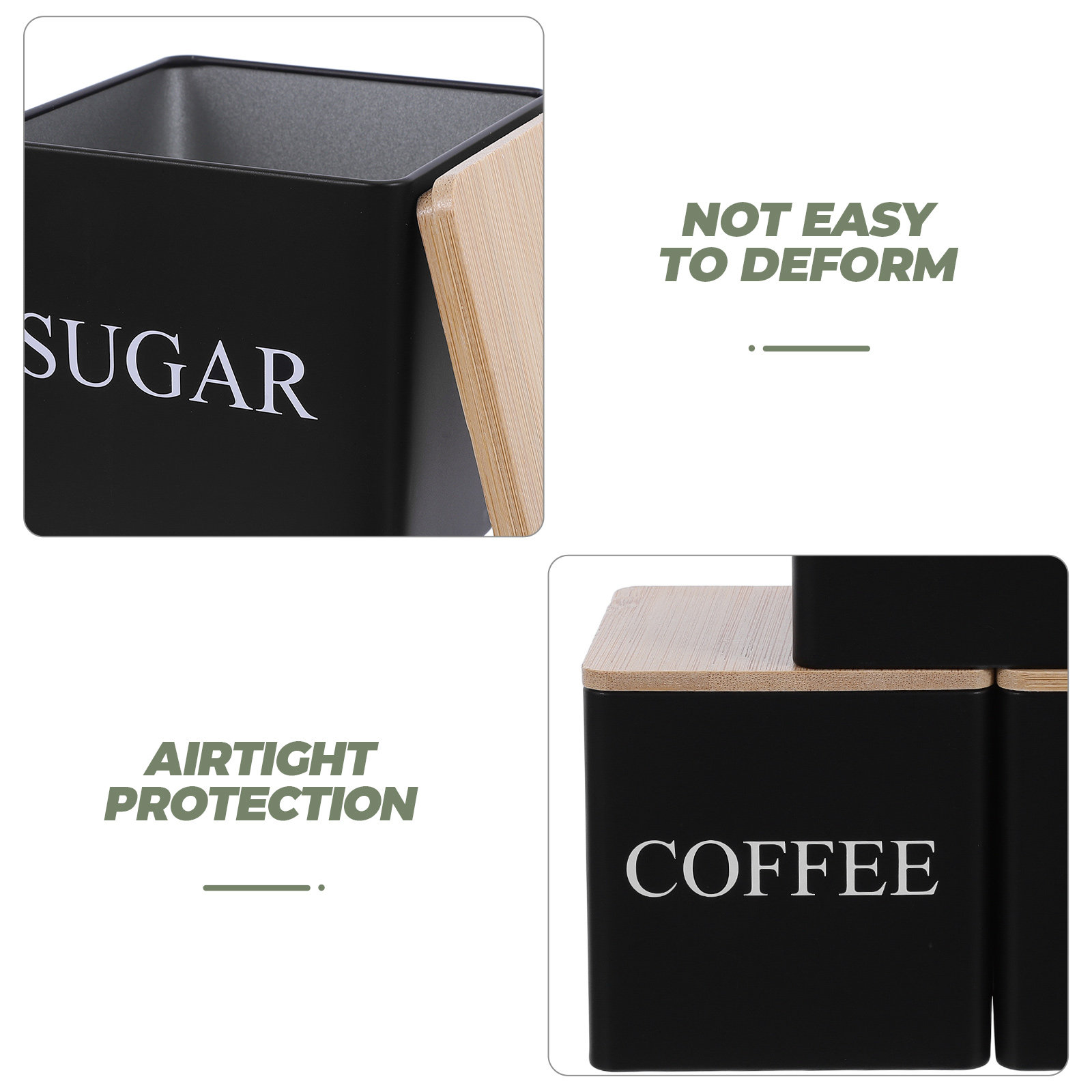 3Pcs Set Wadah Teh Kopi Gula L - Coffee Tea Containers ulasan dan harga
